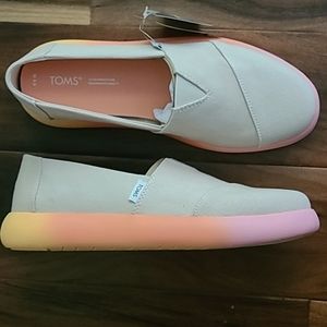 Toms Alpargata Mallow, Canvas/Ombre, 8.6, NWT